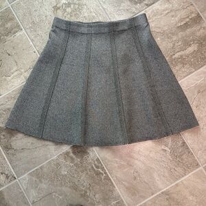 Zara Basic Skirt Medium Black White Gray‎ Woven Paneled A-line